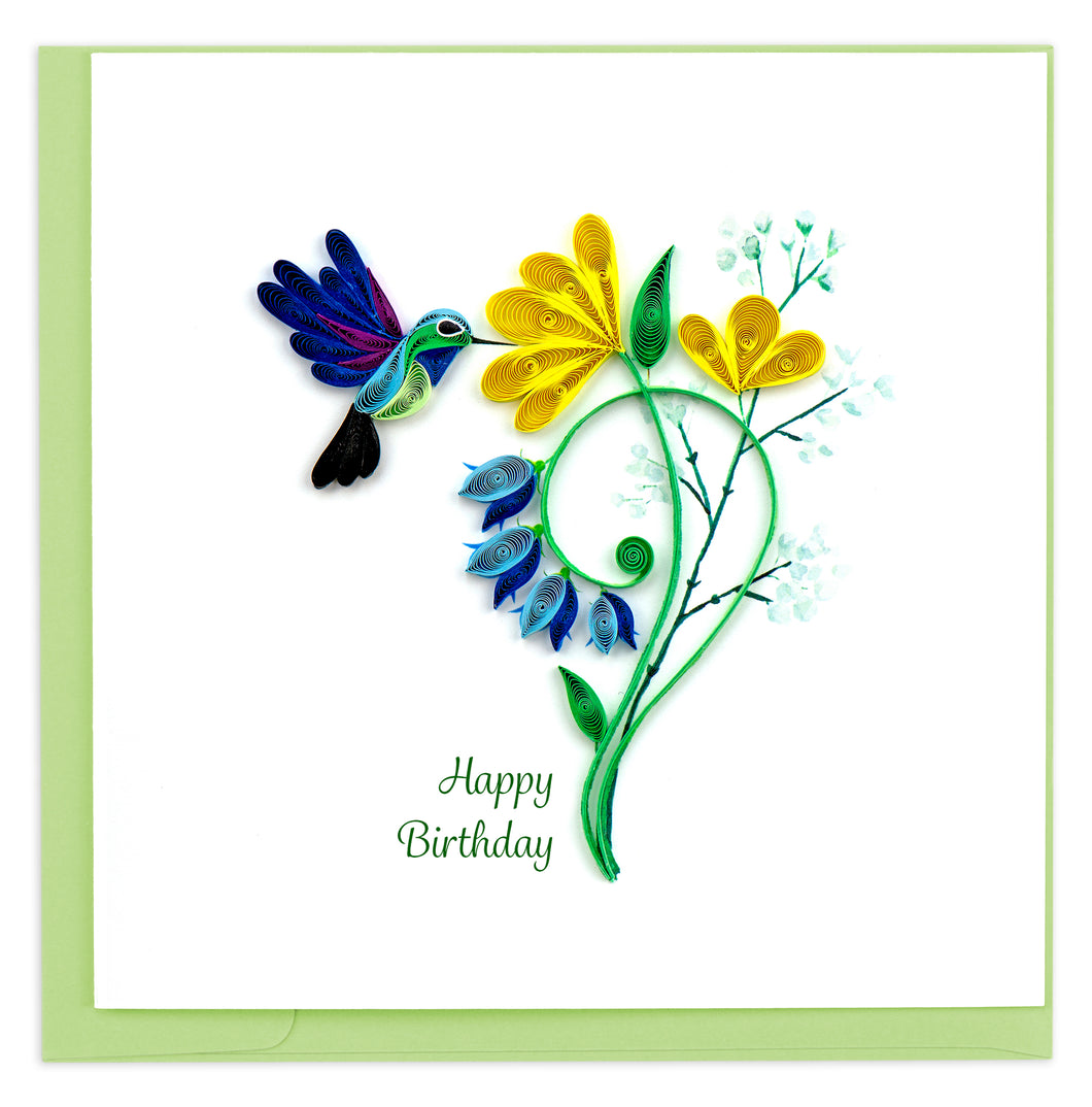Birthday Hummingbird Quilling Card