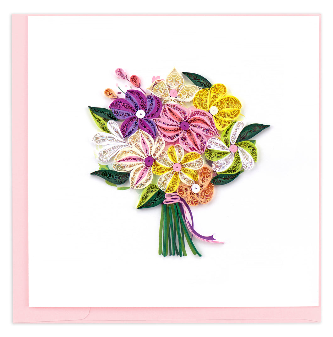 Floral Bouquet Quilling Card