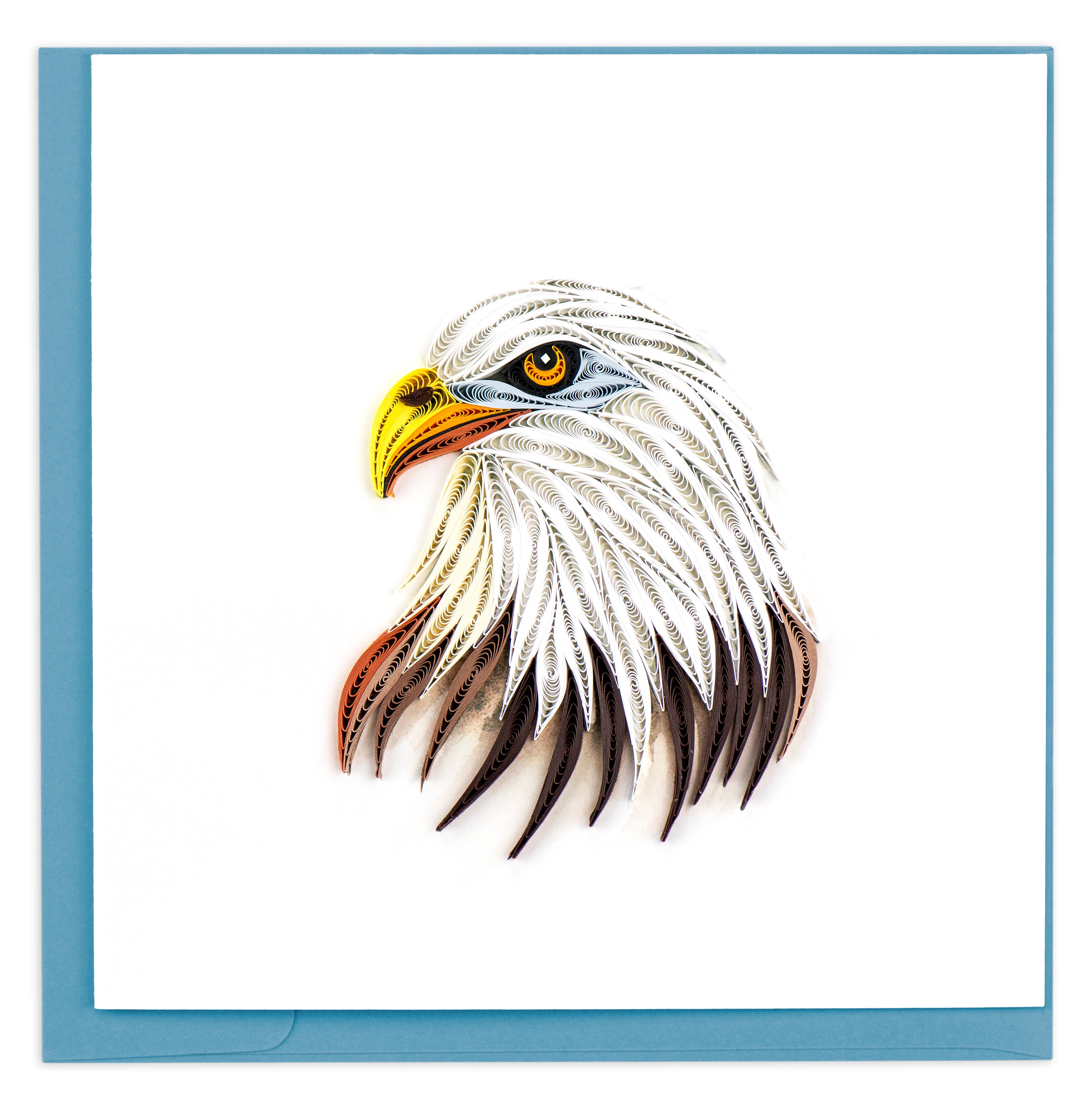 quilled bald eagle greeting card BL1234