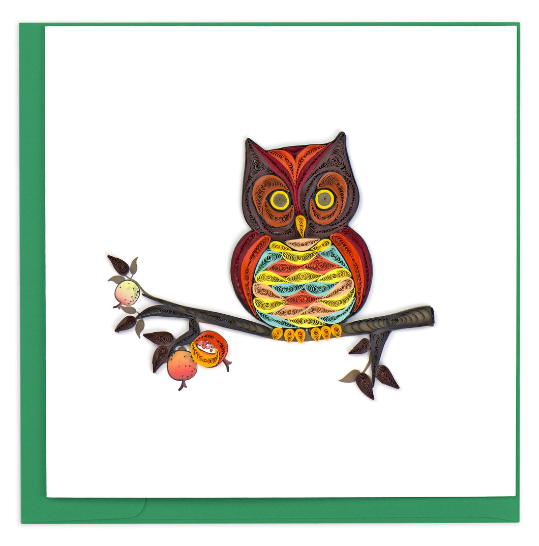Colorful Owl Quilling Card