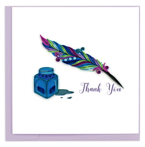 Thank You Quill & Ink Quilling Card